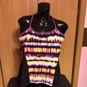 Livi Active Black and Purple Tank Top